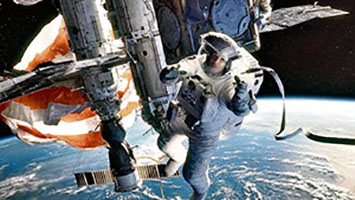 scene from the film Gravity